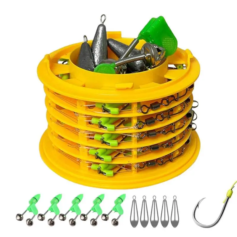 

Hooks For Fishing Tandem Fishing Snelled Hook Holder Fishing Leader Holder Anti-Tangling Carp Fishing Hair Rigs Kit Fishing