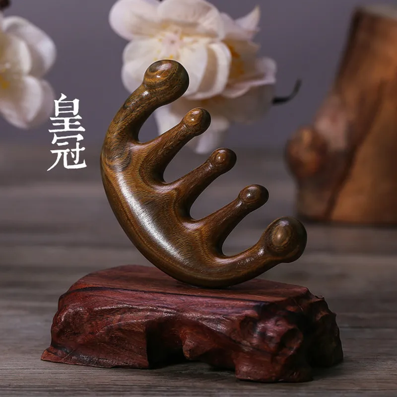 

Массажная расческа из сандалового дерева, расческа из ароматного дерева, натуральный меридиан, деревянная расческа Плюс Толстая цельная др...