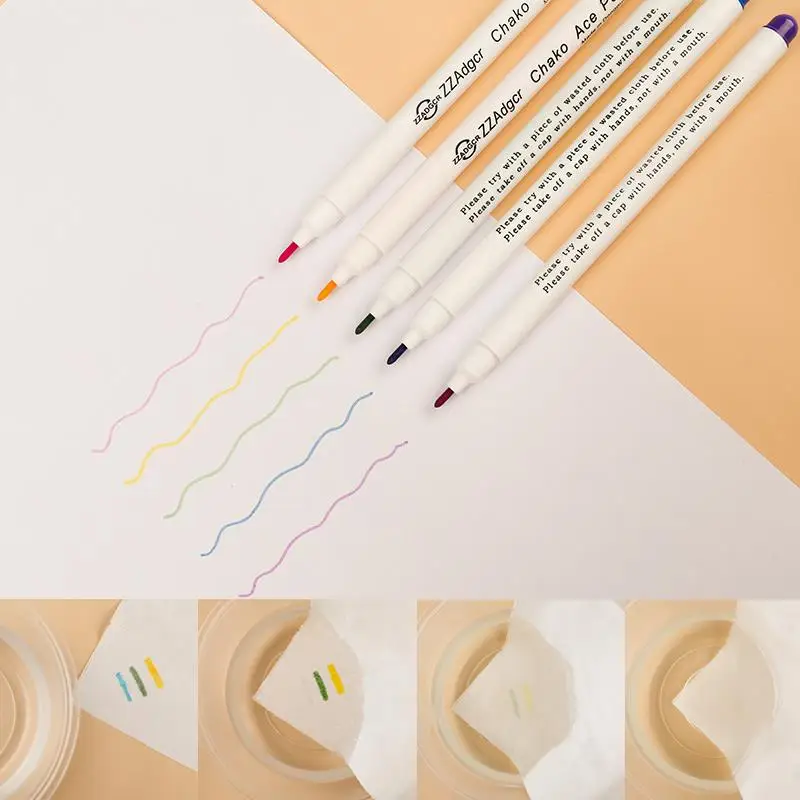Water-Soluble Fading Pen Sewing Cloth Cutting Air Fading Pen Dual And Single Tip Automatic Vanishing Pens Manual DIY Tailor Tool
