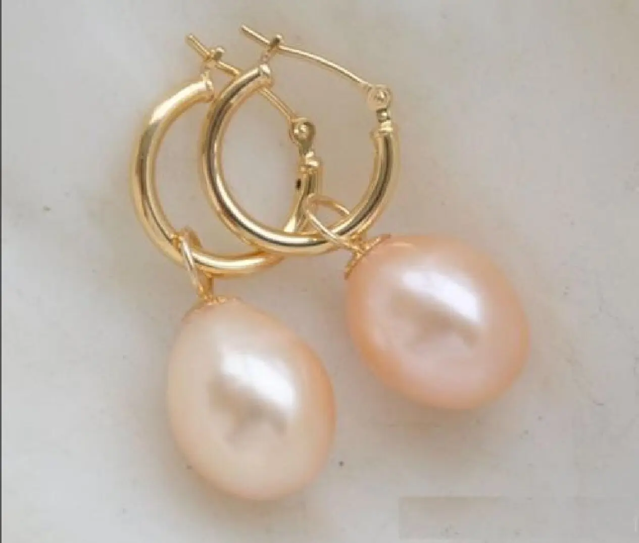 

HOT sell AAAA+ 9-10mm Freshwater pearl Pink Pearl Earring
