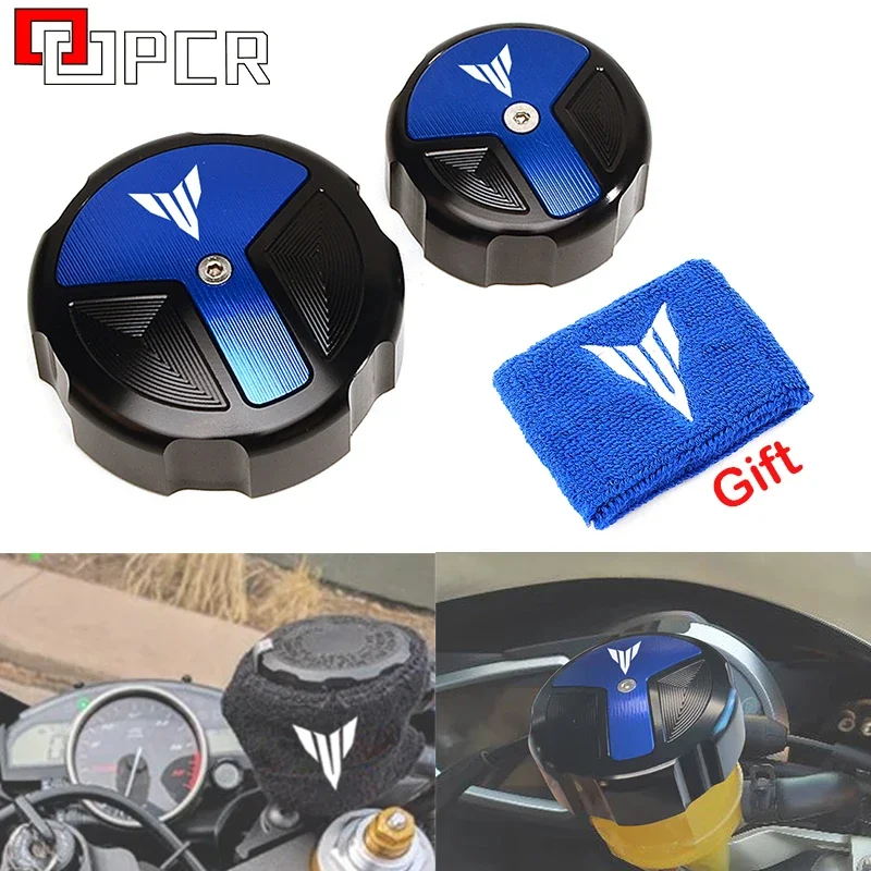 

For Yamaha MT09 MT-09SP 2021-2022 Motorcycle Rear Front Brake Fluid Reservoir Sock Cap cover 3D Embroidered Sock Cover