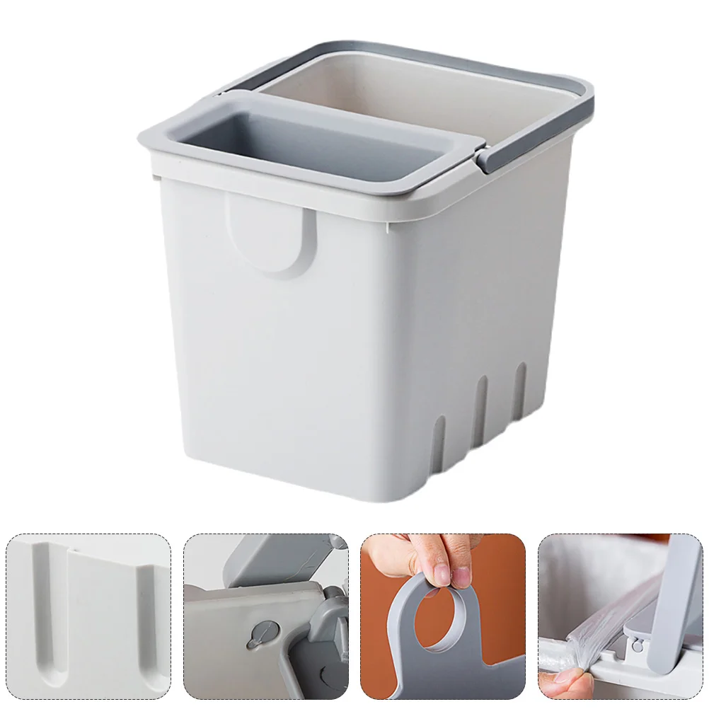 

Can Trash Garbage Bin Container Kitchen Compartment Cans Recycle Dual Lidbathroom Doublewaste Indoor Countertop Box Wastebasket