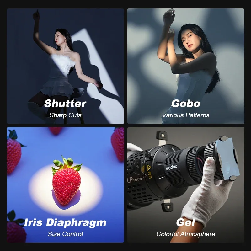 Godox BLP светодиодный светильник/BFP Flash-проекция аксессуары для фотосъемки Gobo CCT