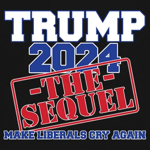 Футболка с длинным рукавом Trump 2024 Sequel Make Liberals Cry Again MAGA 47 FJB