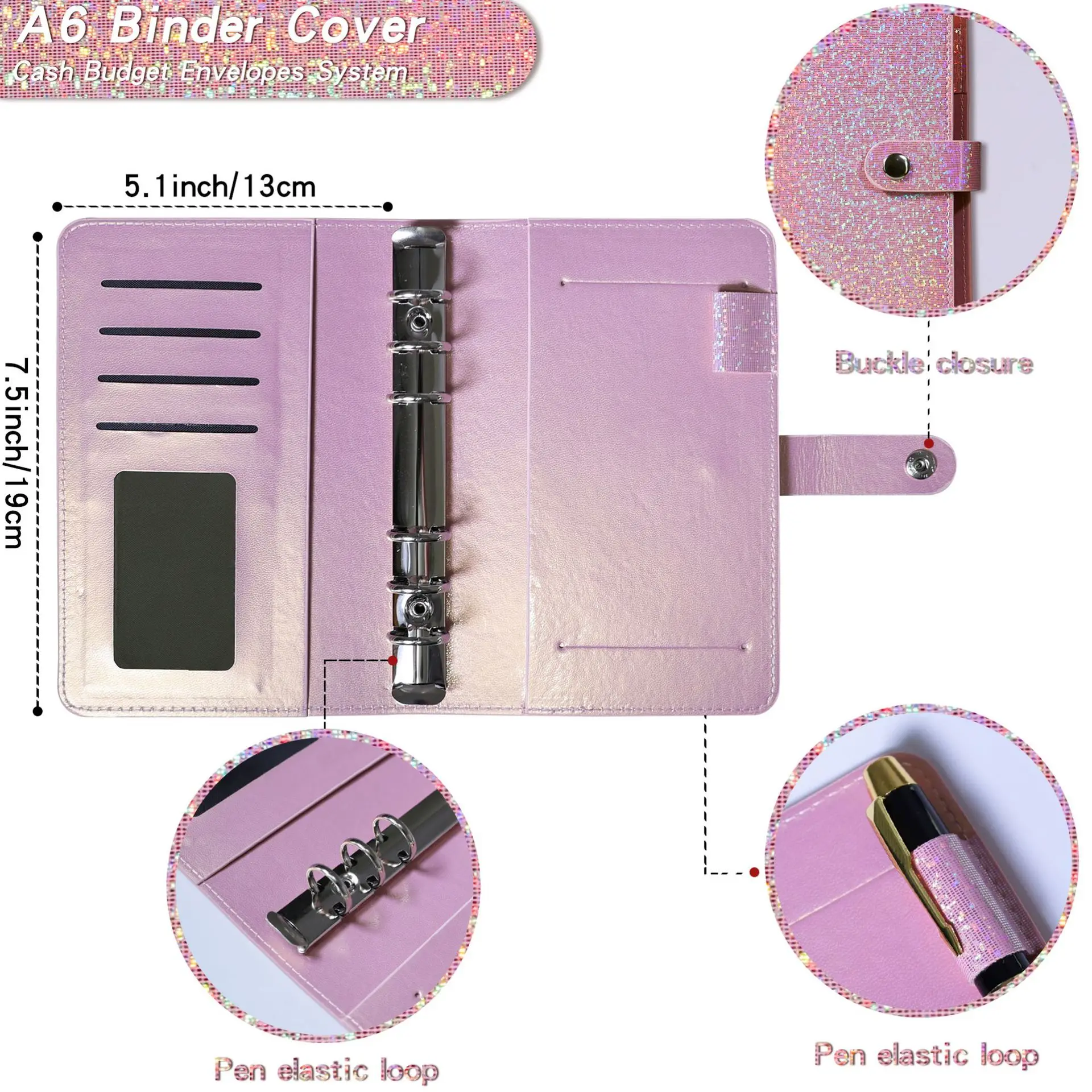 Мягкая кожа ежедневник планировщик деньги планер бюджетные конверты A6 папка