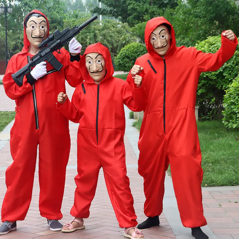 

Костюм для косплевечерние по случаю Хэллоуина с гравировкой «бумажный дом»