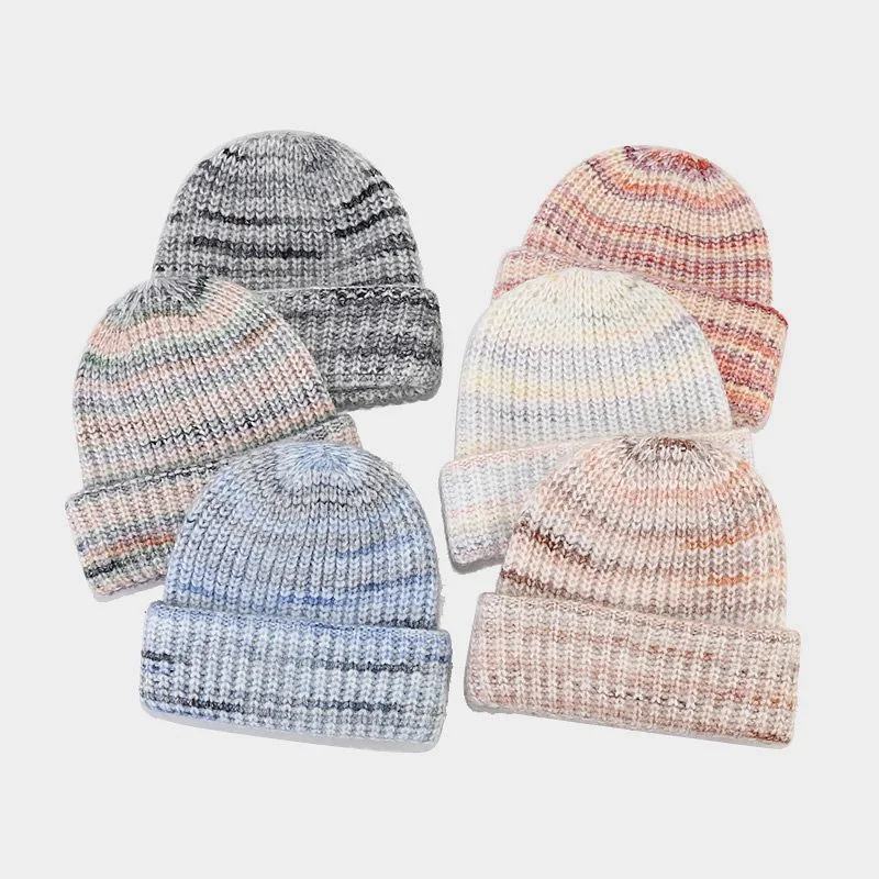 

Elasticity Outdoor Keep Warm Women Earflaps Knitted Hat Autumn Winter Adult Cold Protection Men Beanie Skull Cap