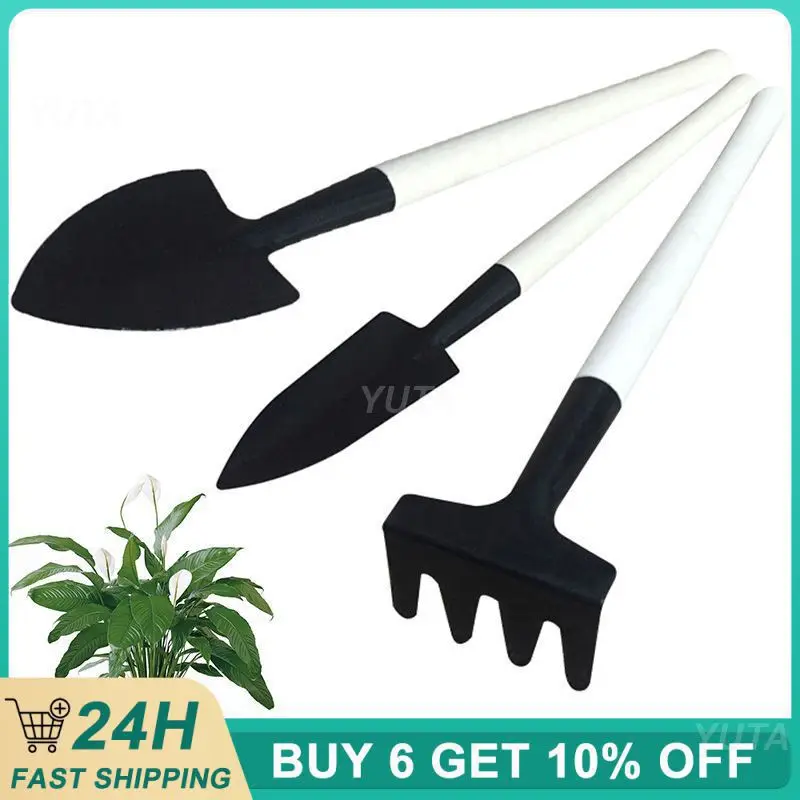 

3pcs/set Mini Shovel Rake Set Indoor Mental Shovel Rake Set With Wooden Handle For Kids Home Garden Plants Family Outdoor Tool