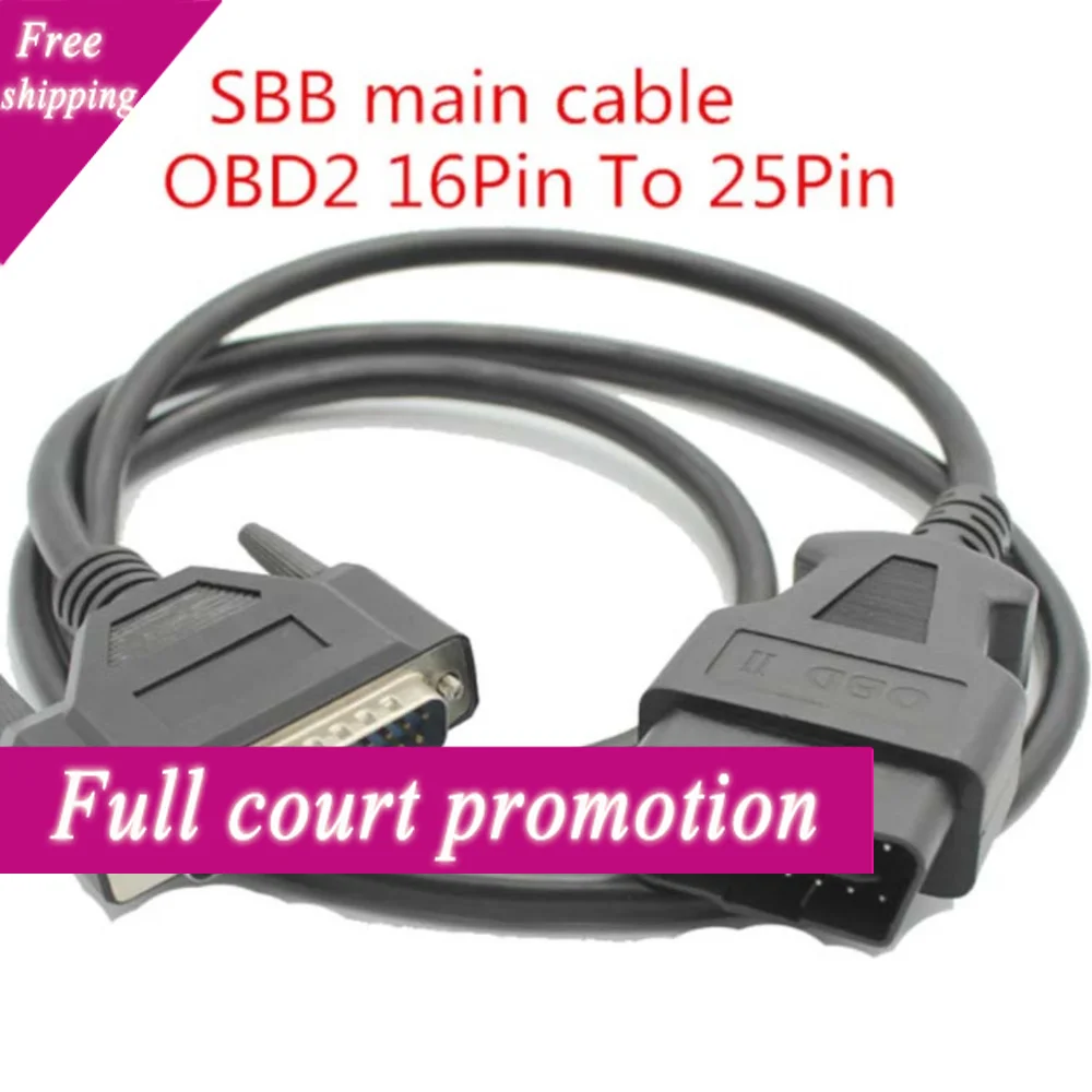 OBD2 16 Pin To DB 25 Pin программирующий кабель ключ CFF V33 Key Prog DB25 Pin преобразование в OBD 2 главный Тестовый Кабель адаптер соединитель