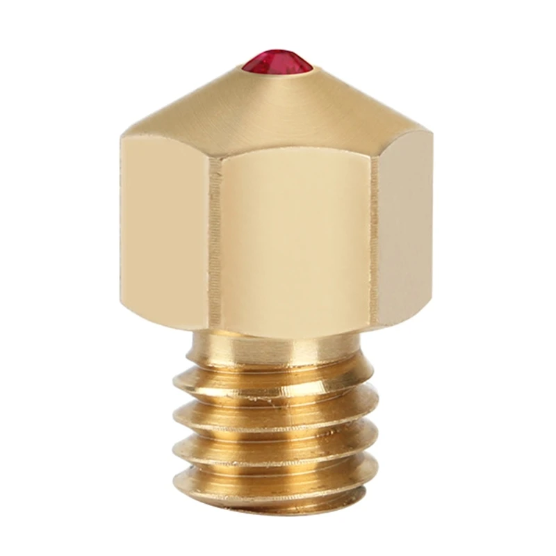 

3D Printer Part 0.4mm 1.75mm Filament MK8 Ruby Nozzle Gemstone 3D Printing Nozzle For PETG ABS PET Peek Nylon