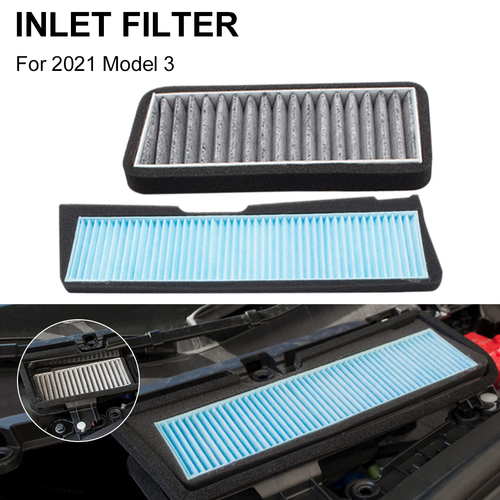 

Air Intake Grille Cover Air Intake Filter Air Vent Filter Activated Carbon Air Conditioning Intake Filter for 2021 Tesla Model 3