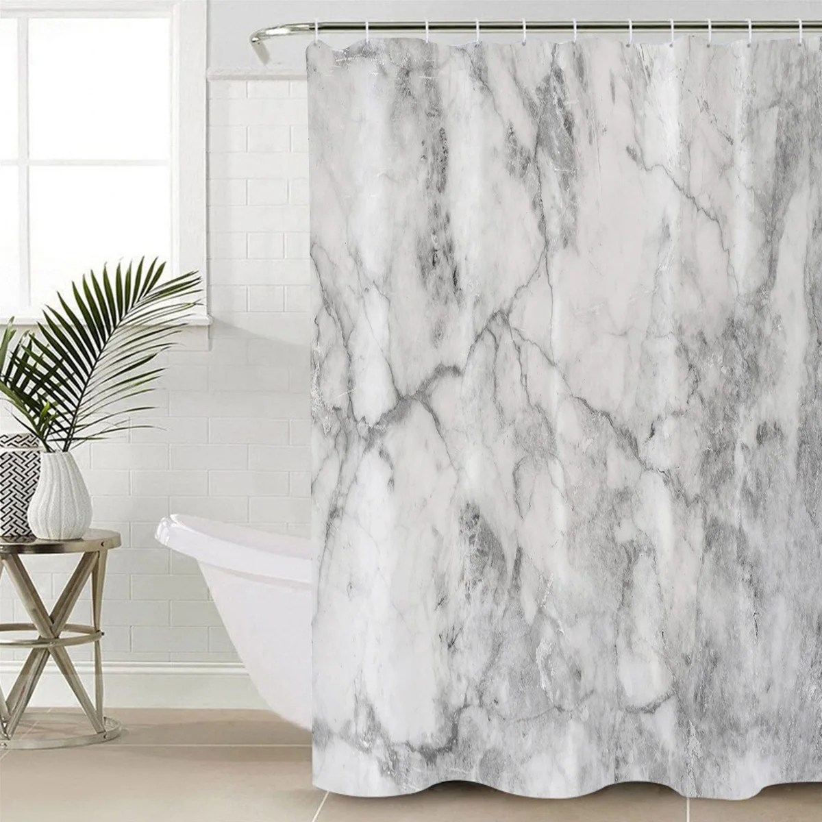 

Занавеска для душа из мраморной ткани, Современный домашний декор, водонепроницаемые шторы из полиэстера, аксессуары для ванной комнаты