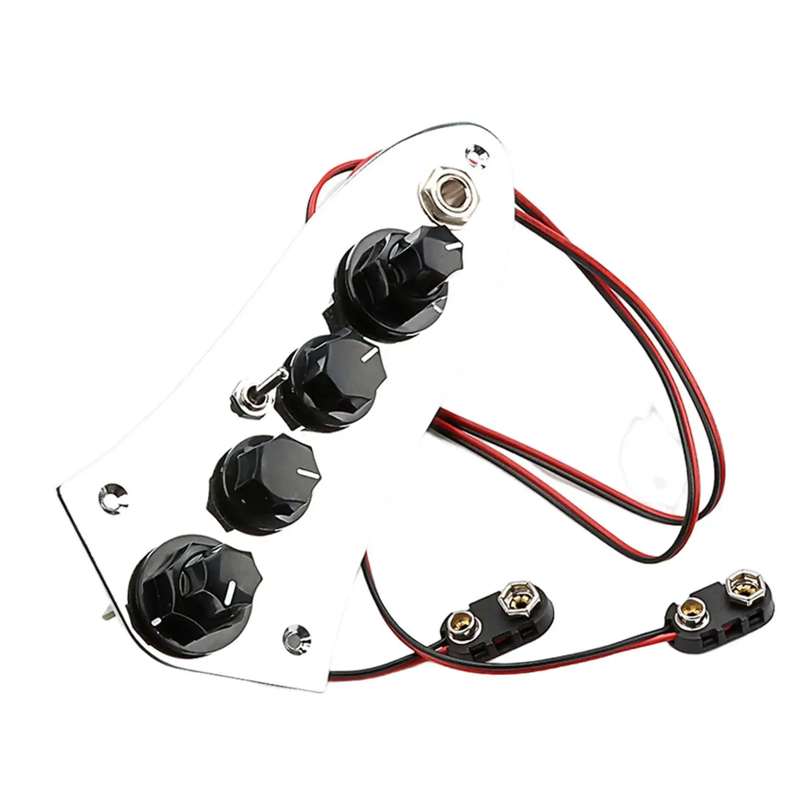

Guitar Bass Control Plate Wiring Harness Switch Knob Metal with Knobs Pots Accs