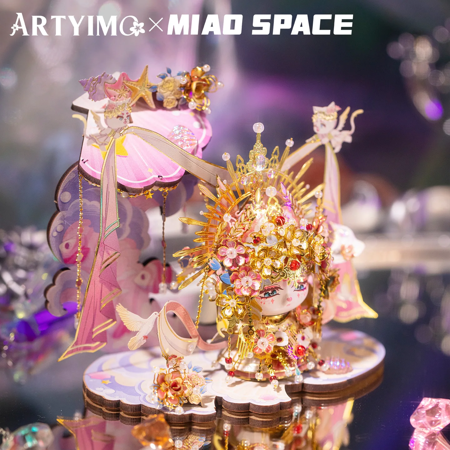 Фото ARTYIMO Venus MIAO 3D металлическая головоломка, набор для самостоятельной сборки, головоломка-тестер на логику, украшение для стола, подарок на Рождество, Хэллоуин, день рождения, коллекционный предмет №2
