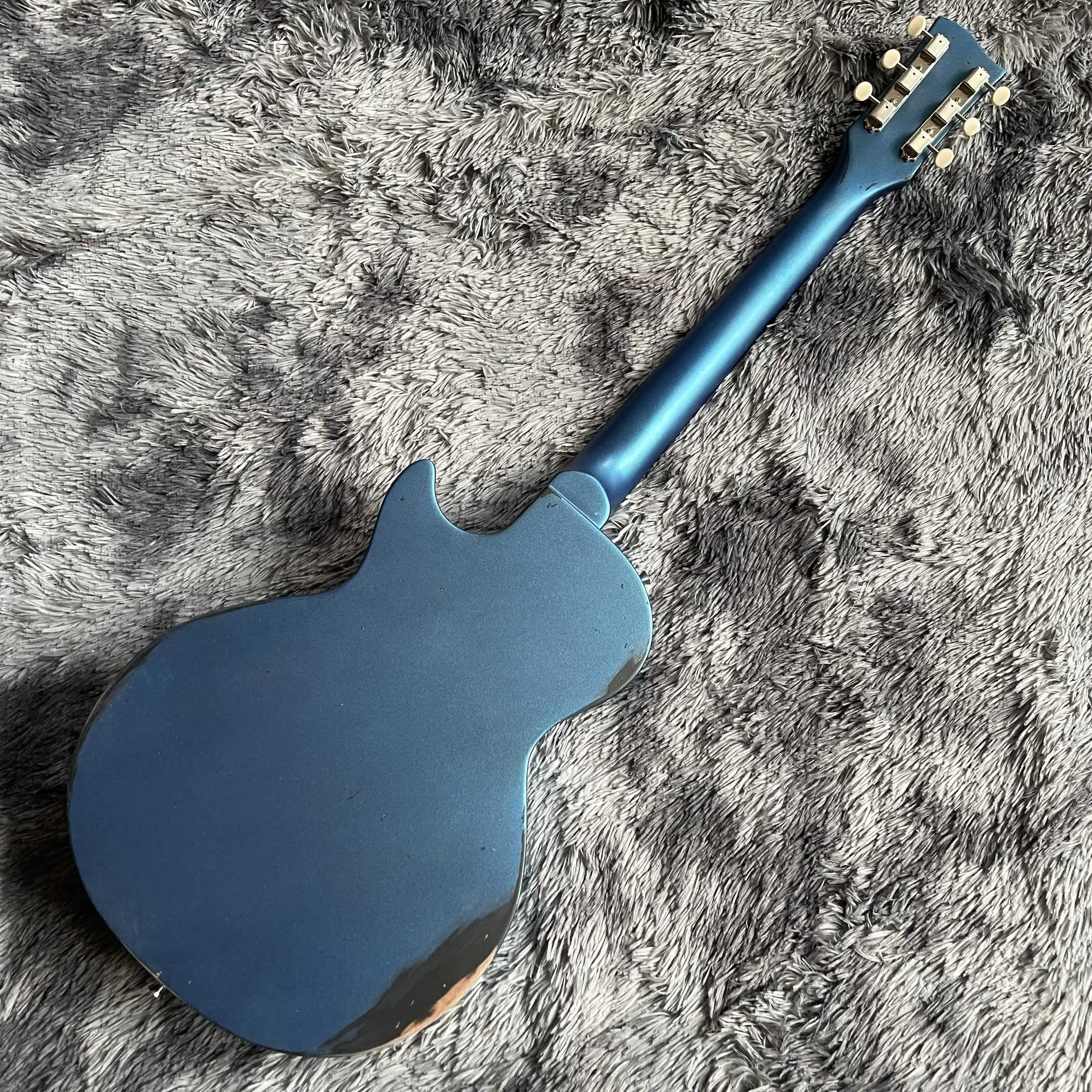 Бесплатная доставка, синяя, сделай старую, особенная форма, уникальная, электрическая гитара, 2022 новая популярная, высококачественная, на заказ