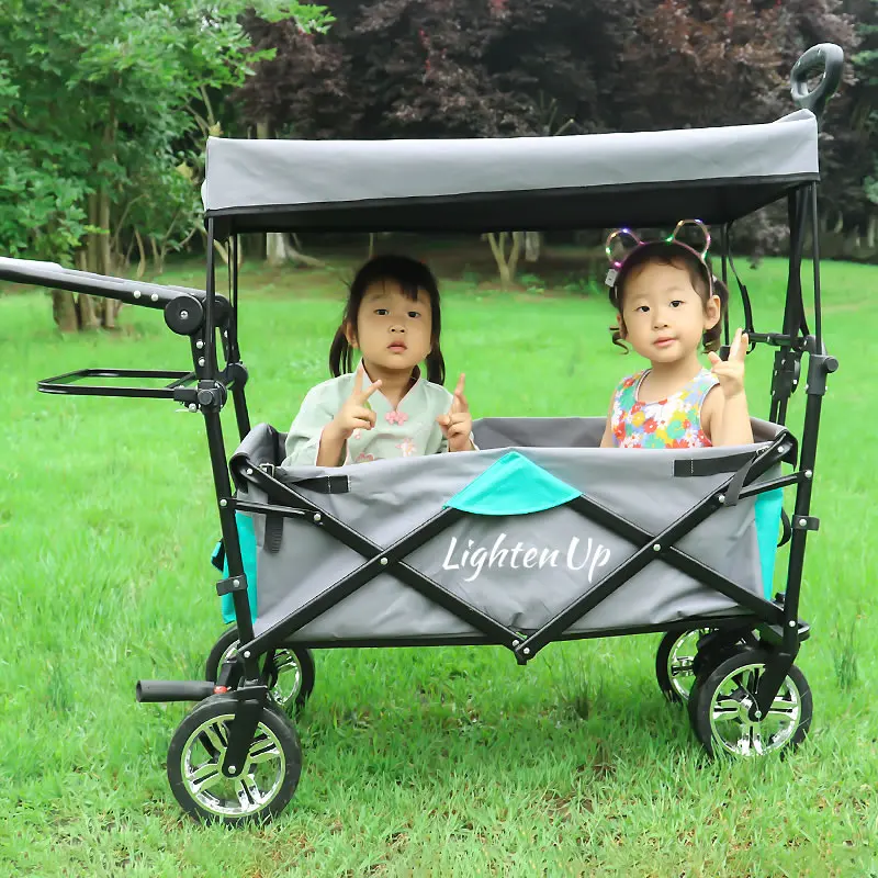 Folding Cart For Travel And Shopping Adjustable Handle Pull Oxfo