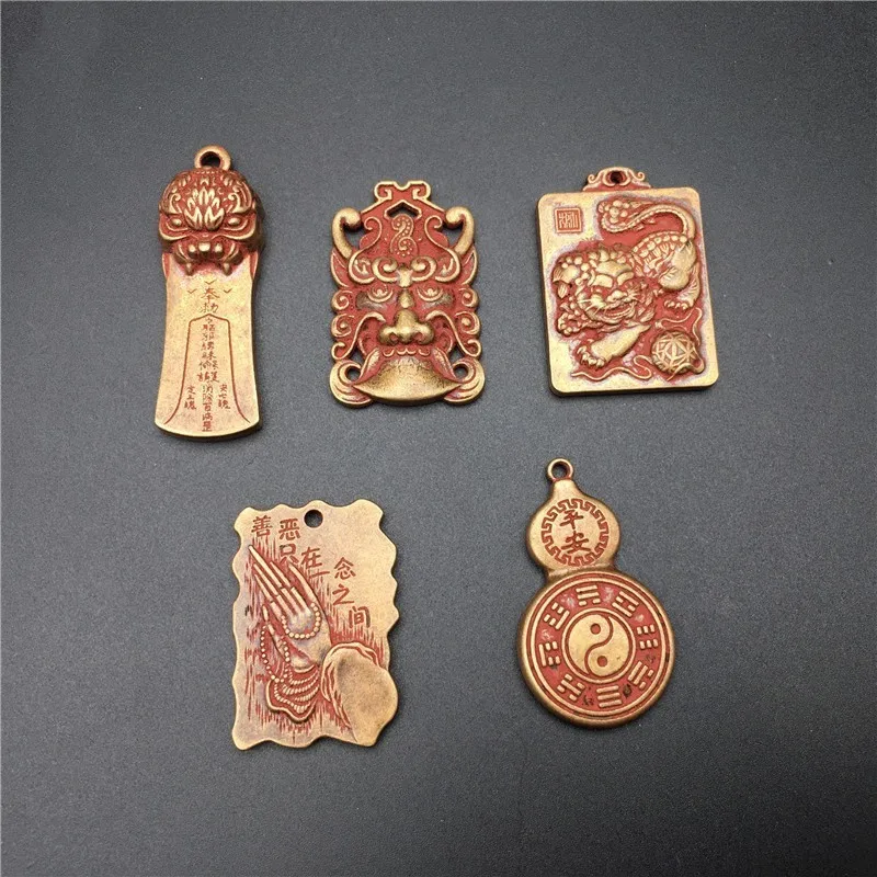 

Кулон из киновари Lion вращающаяся Гортензия Будда рука одна мысль между бронзовым залитым знаком