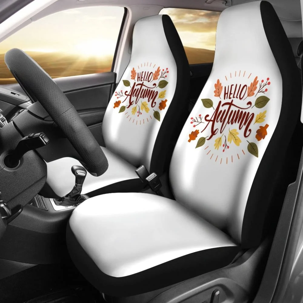 

Hello Autumn Car Seat Covers Decoration 210205,Pack of 2 Universal Front Seat Protective Cover