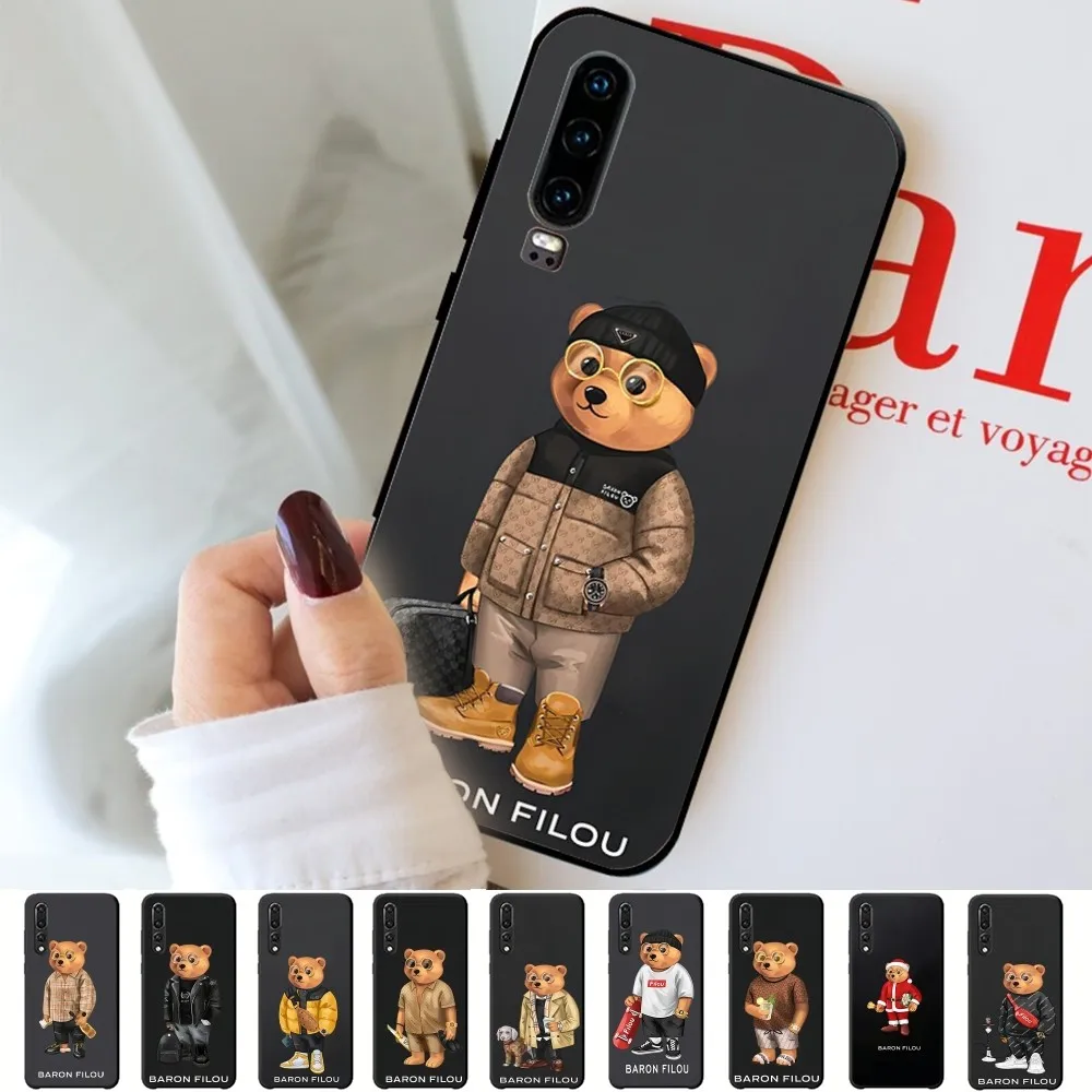 Модный чехол для телефона B-Baron F-Filou Bear Huawei P 8 9 10 20 30 40 50 Pro Lite Psmart Honor lite 70 Mate 20lite