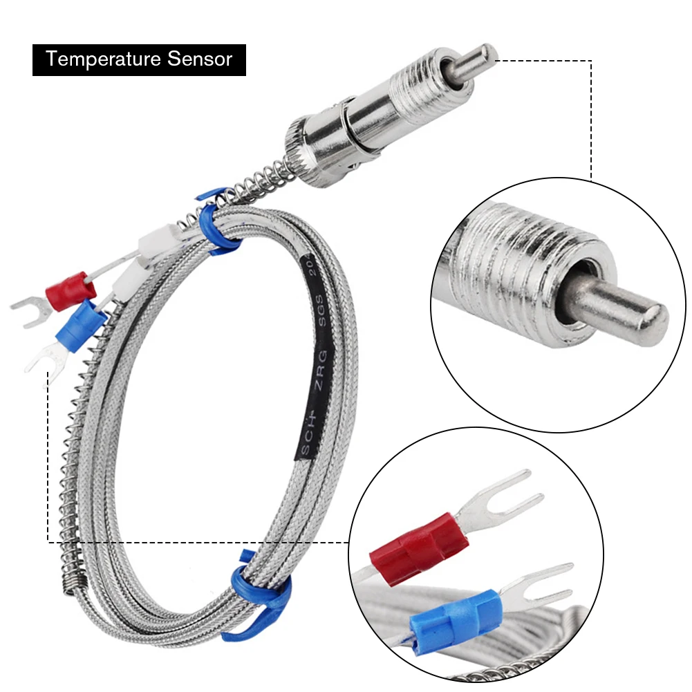 

1/2/3/4/5 м Зонд типа 0-400C, экранированный провод Braide, термопара, Температурный датчик для контроллера температуры