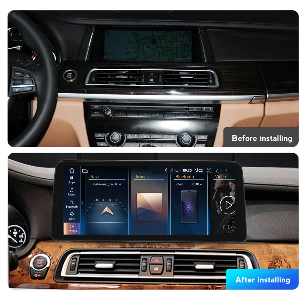 Android 12 ID8 Car Player Multimedia GPS Navigation Video IPS Screen Auto Carplay For BMW 7 Series F01 F02 CIC NBT System images - 6