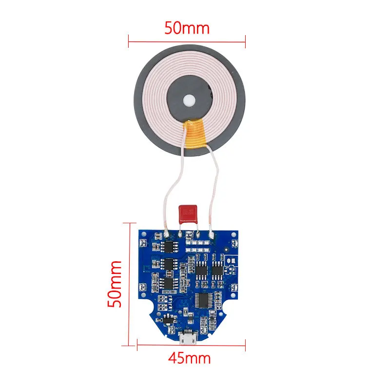 Wireless Charger Module 10W Transmitter Base Fast Charge PCBA Board + Coil QI Standard Wireless Charger Module