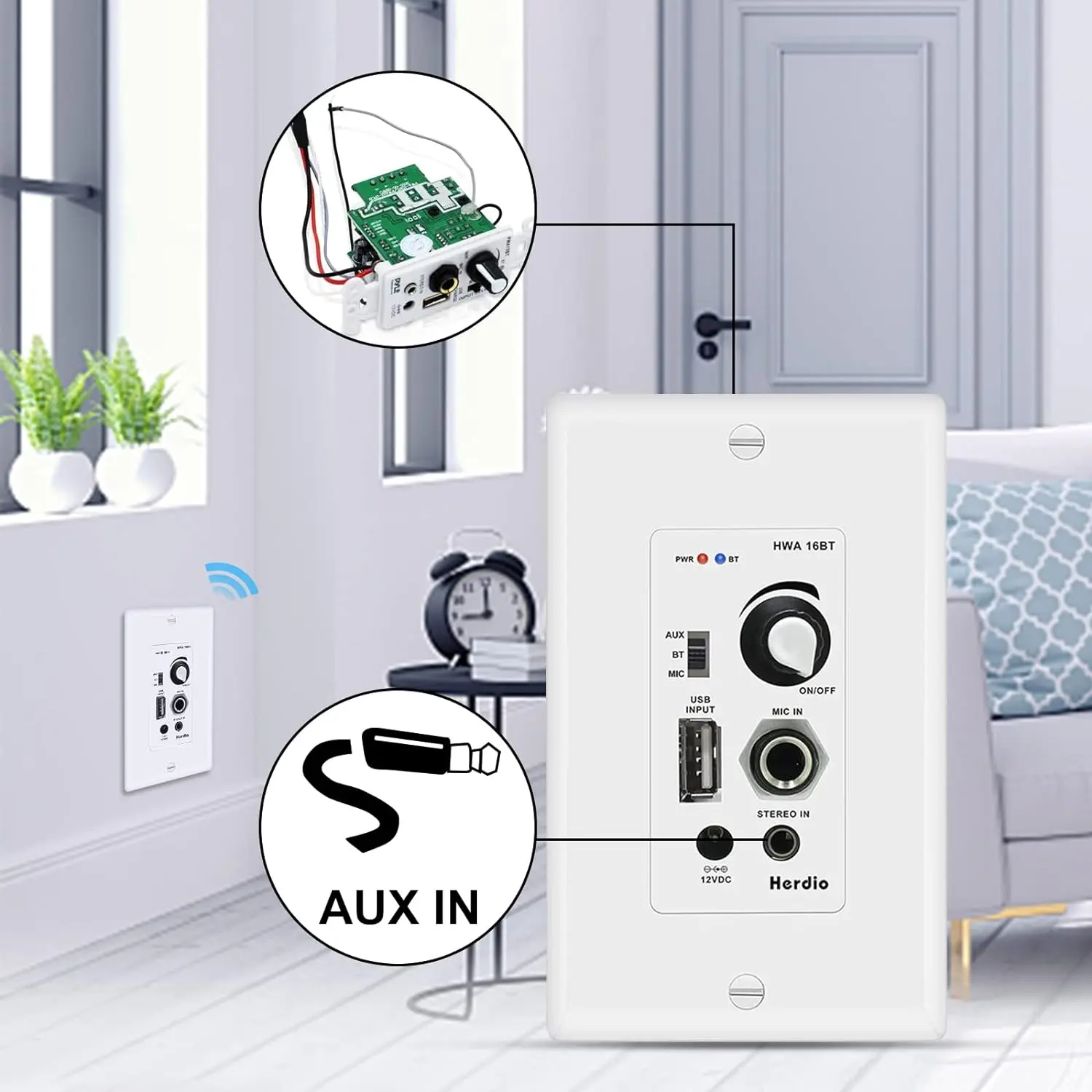 Потолочные Bluetooth-колонки Herdio 5 25 дюйма максимальная мощность 600 Вт