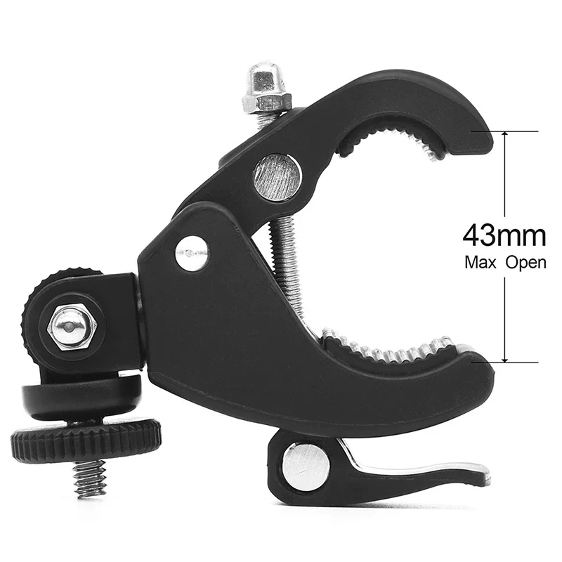 

High Quality 1/4 Camera DV DSLR Bike Bicycle Handlebar Clamp Bracket Tripod Mount Screw Clip Action camera Tripods Accessories