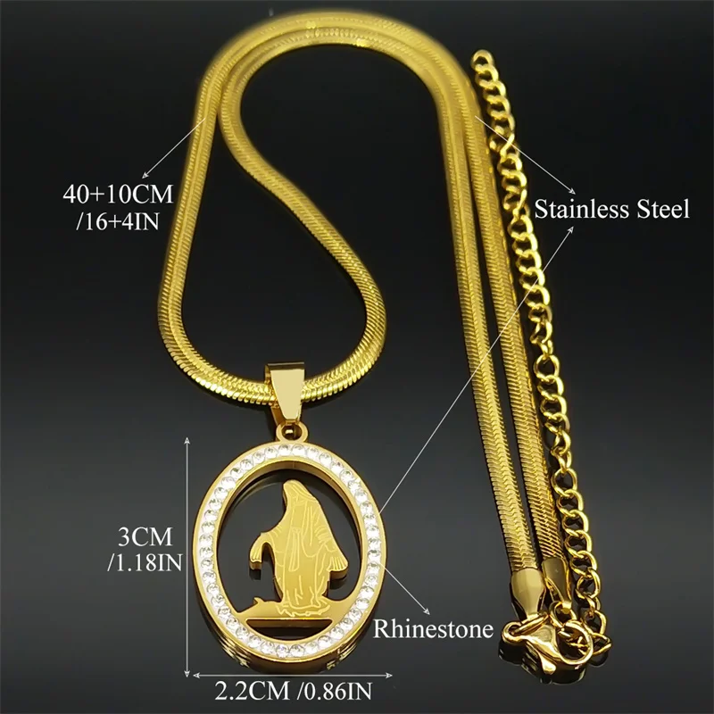 Дева Мария бриллиант ювелирные изделия для женщин и мужчин из нержавеющей стали