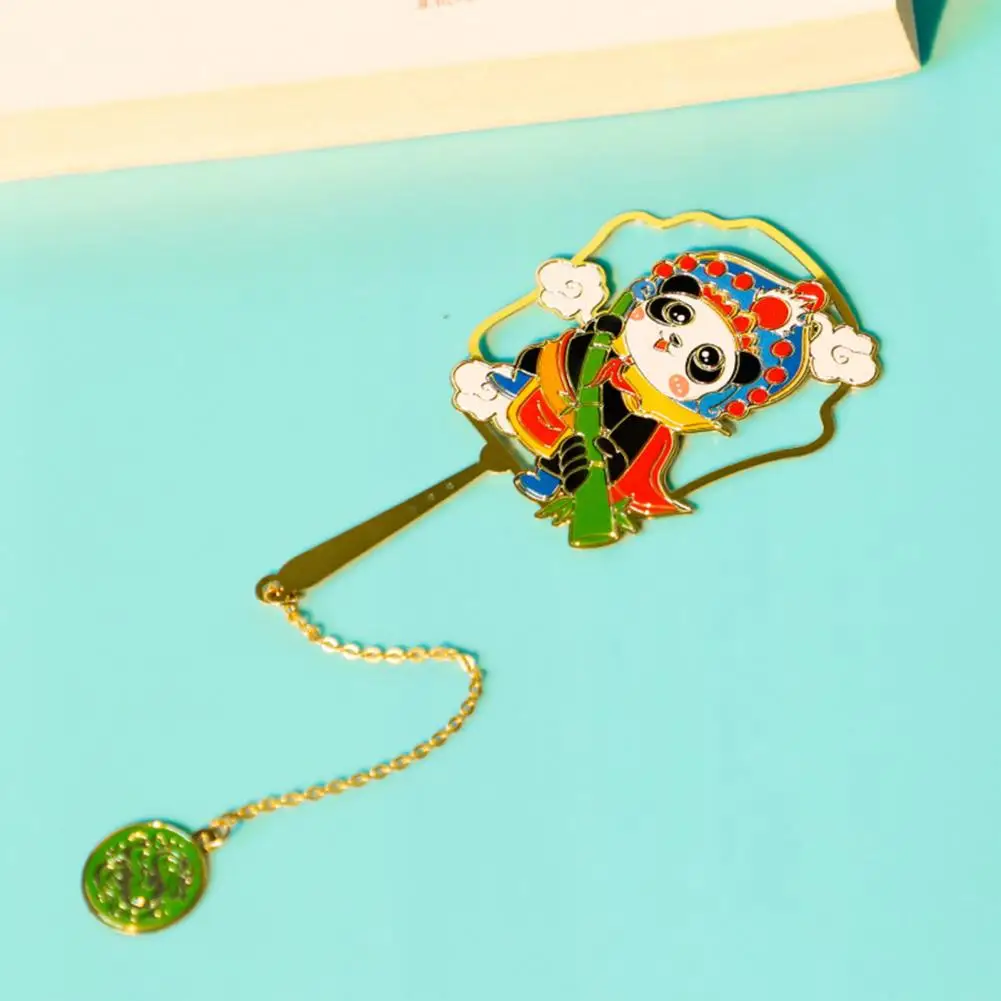 

Reading Bookmark Multiple Styles Metal Tassel Pendant Pagination Mark Cartoon Panda Rust-proof Diary Bookmark School Supplies