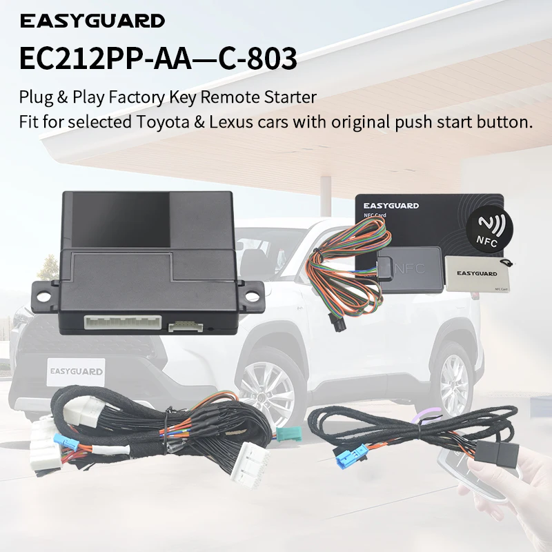 

EASYGUARD Plug Play Remote Starter подходит для Toyota Corolla Cross/Land Cruiser/Prado/Wildlander/RAV4 2023 годов с кнопкой OEM