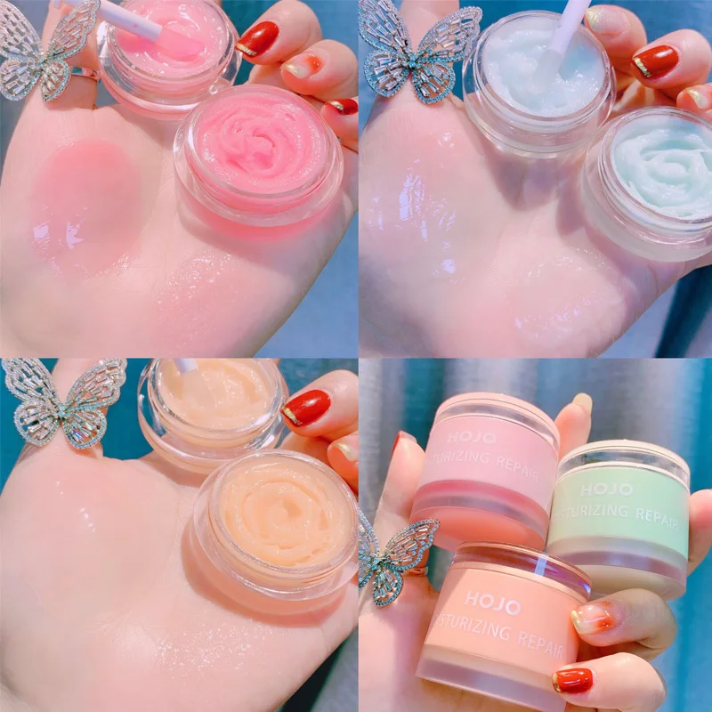 

Натуральный Растительный увлажняющий Восстанавливающий бальзам для губ с двойным эффектом, маска для губ, отшелушивающие средства для губ, удаление мертвой помады, осветление губ