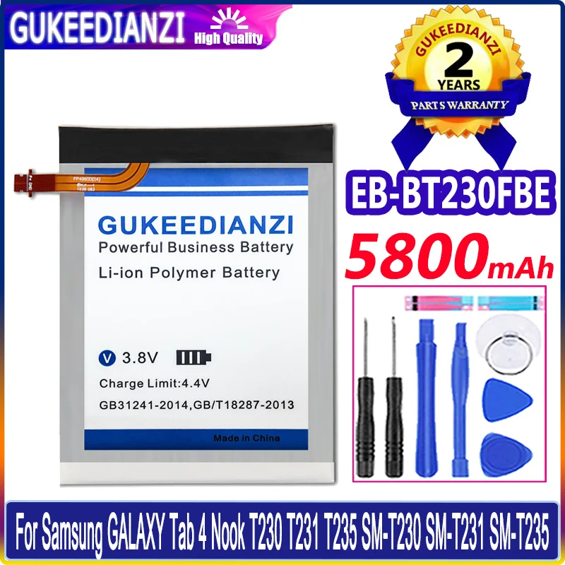 

For SAMSUNG Tablet Battery EB-BT230FBE For Samsung Galaxy Tab 4 Tab4 7.0 7.0" T230 T231 T235 SM-T230 SM-T231 SM-T235 5800mAh