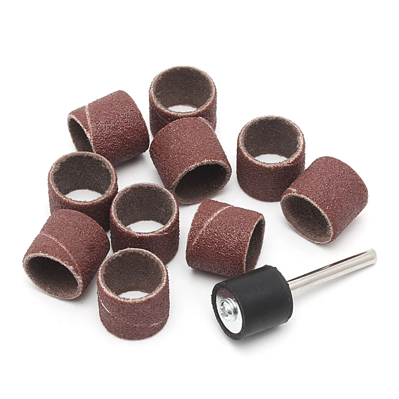 10 шт. 12 5 мм зернистость 80 шлифовальные ленты + оправка 3 17 вращающийся инструмент