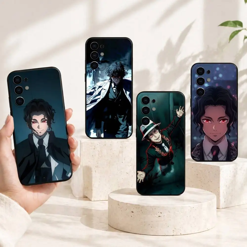 Фото Чехол для телефона Demon Slayer Muzan Kibutsuji для Samsung S25, S24, S21, S22, S23, S30, Ultra, S20, Plus, FE, мягкий силиконовый черный чехол №1