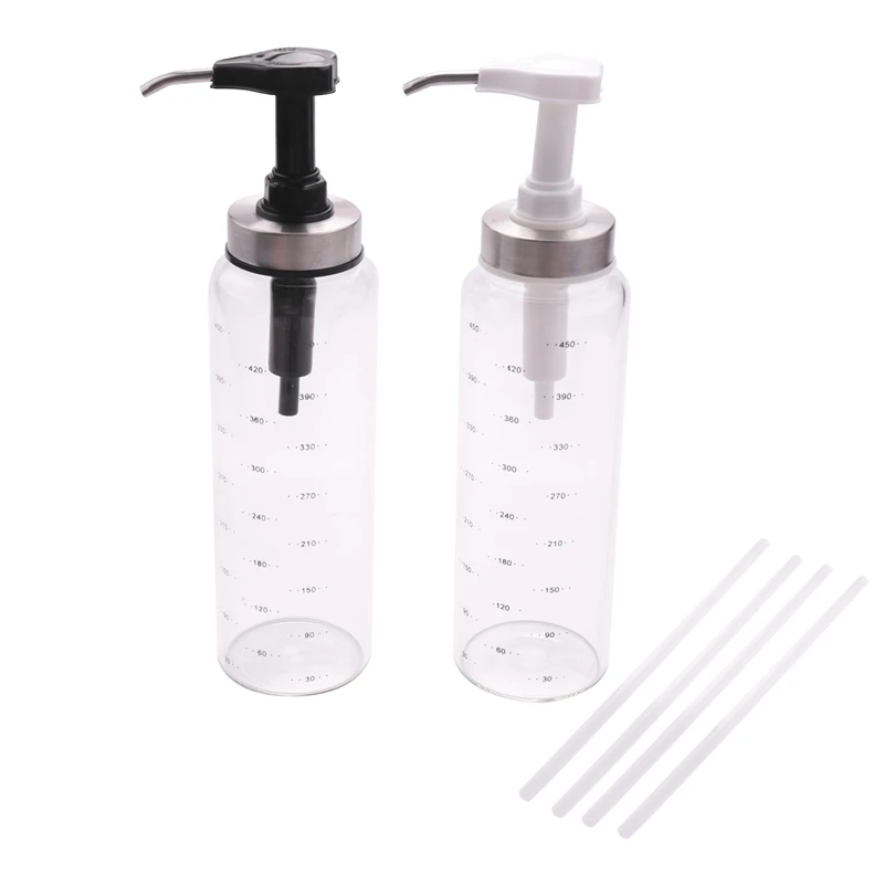 

Бутылки для соуса для кухни и барбекю, 2 шт., стеклянные бутылки для кетчупа/салата/повязки/меда, 500 мл