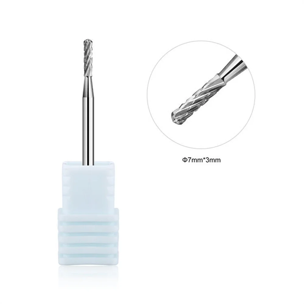 

3/32" Tungsten Nail Drill Bit Under Nail Cleaner 2.35MM Standard Shank Durable Nail Art Accessories for Nail Salon Home Use