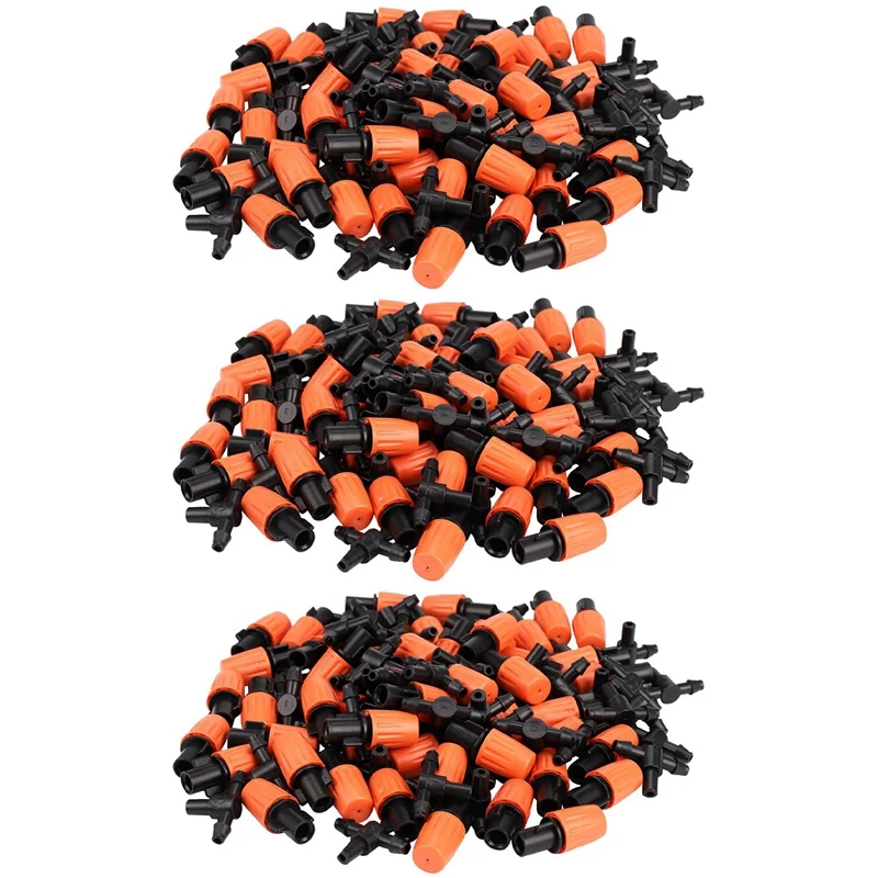 

150Pcs Adjustable Garden Irrigation System Watering Sprayer Misting Nozzles Sprinkler Heads With Barbed Tee Connectors