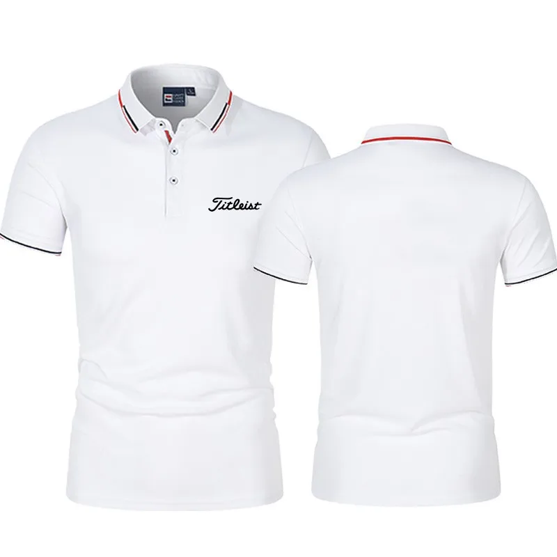 

Рубашка-поло мужская для гольфа, быстросохнущая дышащая футболка из полиэстера и спандекса, топ с коротким рукавом, одежда для гольфа, лето