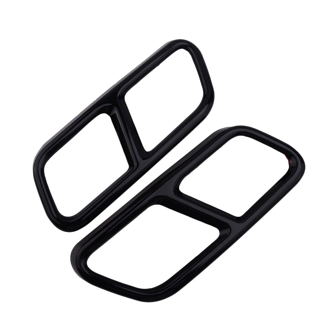 Черная задняя глушитель выхлопной трубы из нержавеющей стали 1 пара рамка для