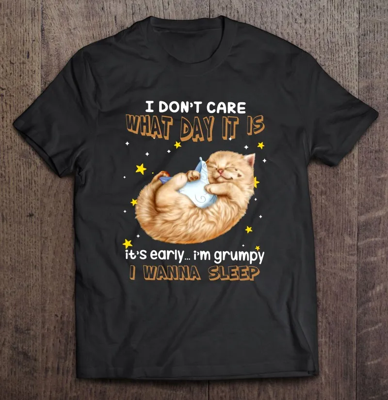 

Футболка мужская для влюбленных, аниме одежда для сна, кошки, я не волнуюсь, какой день это домашний питомец, одежда для мужчин