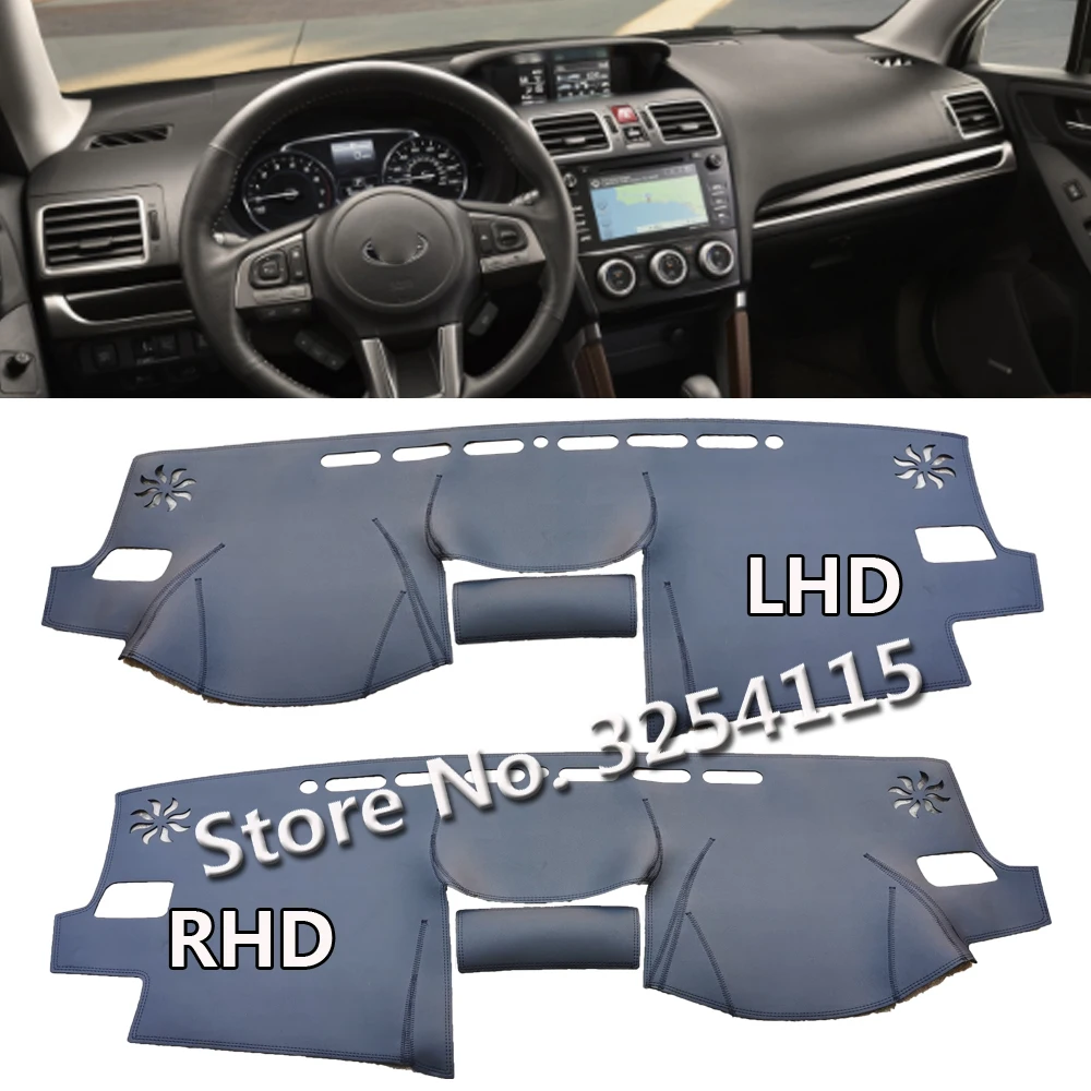 

Pu Leather Dashmat Suede Dashboard Cover Pad Dash Mat Carpet Car Styling for Subaru Levorg 2014-2021 / for Impreza Wrx 2014-2018