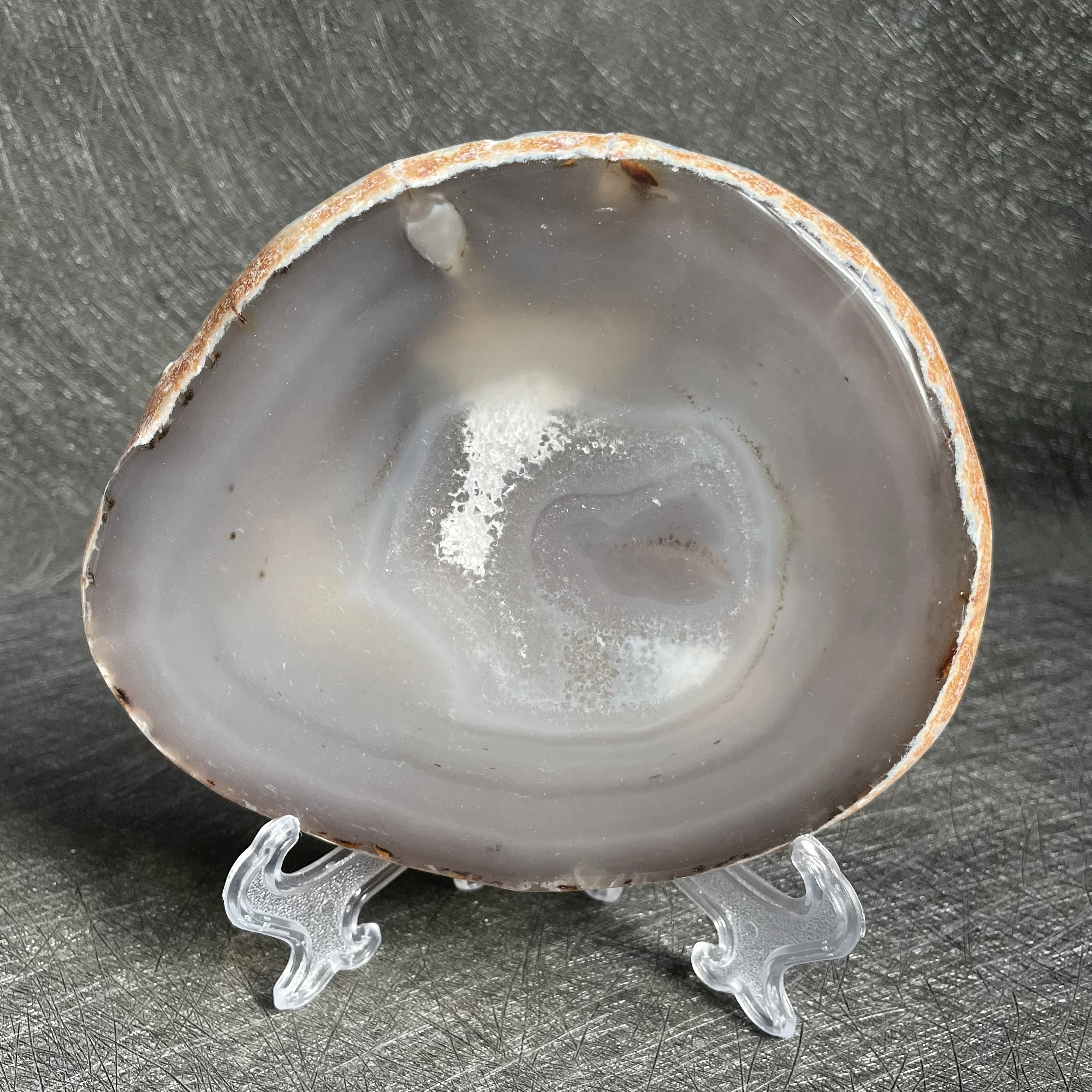 

581g Natural Agate Slice Coasters Decoration Crystal Slab Polished Quartz Rock Salver Healing Stone Reiki feng shui