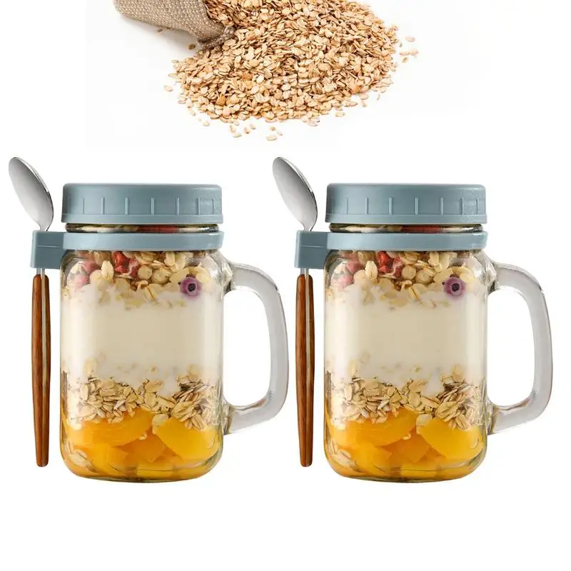 

Overnight Oats Jars Overnight Oats Jars With Lid And Spoon Overnight Oats Containers Storage Overnight Oats Spice Creamer Food