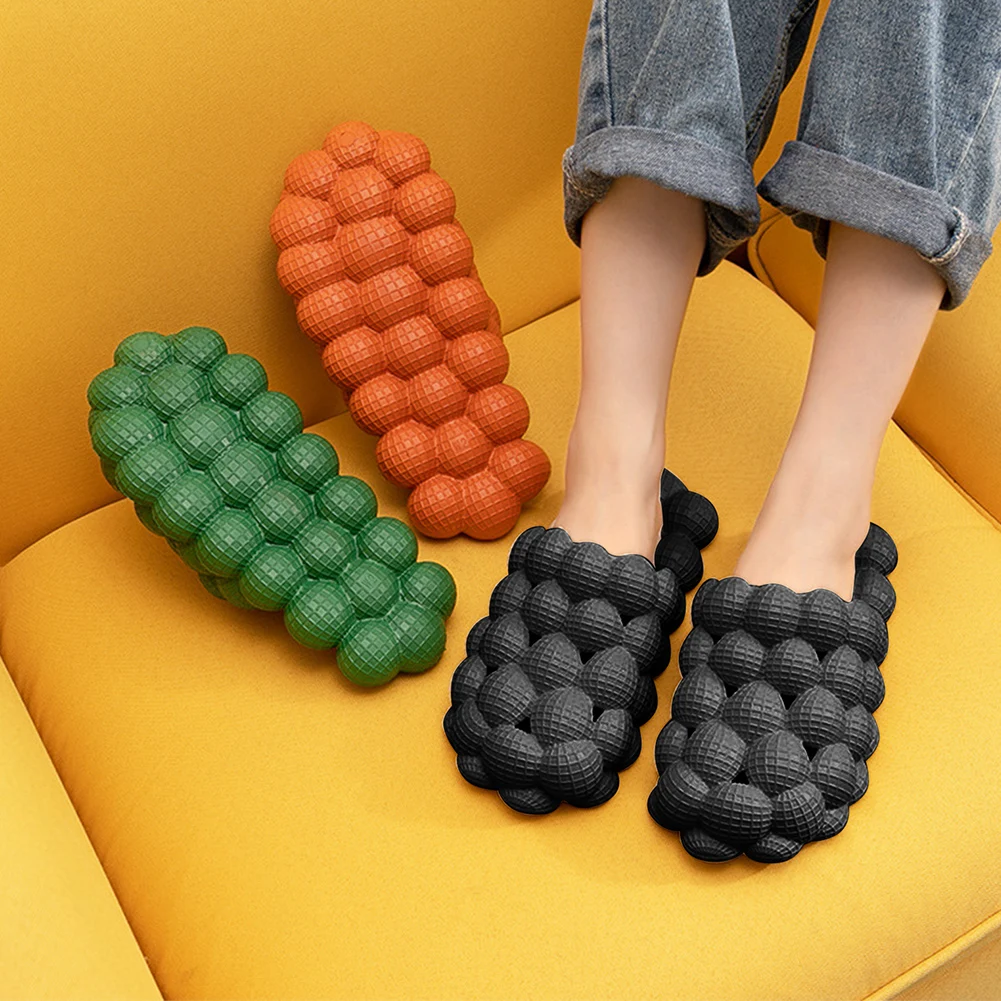 

Сланцы для мужчин и женщин, Нескользящие однотонные массажные тапочки для душа, легкие шлепанцы для дома, путешествий, забавные