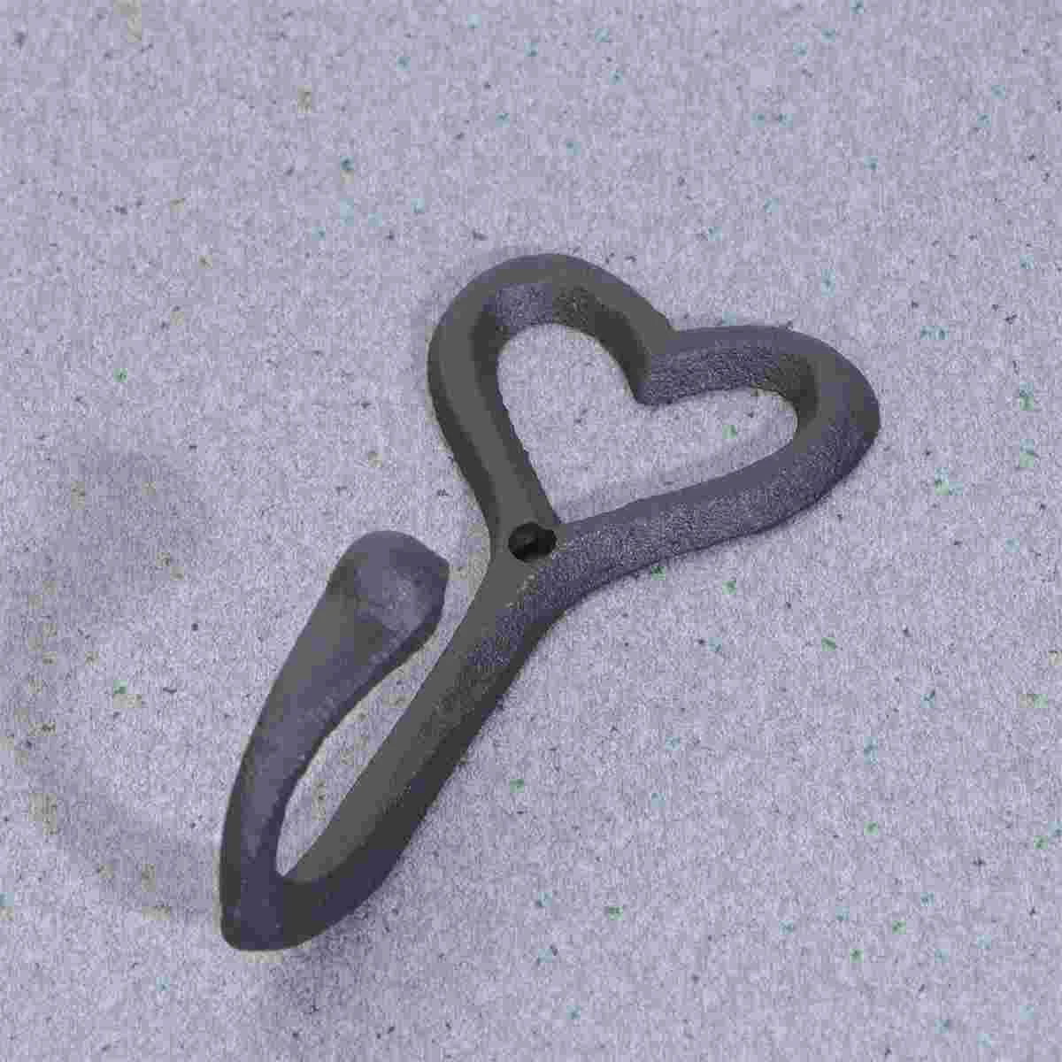 

Rustic Wall Mounted Coat Rack Decorative Heart Hook Storage Organizer Rack for Coats Hoodies Hats Scarves Purses Key holder