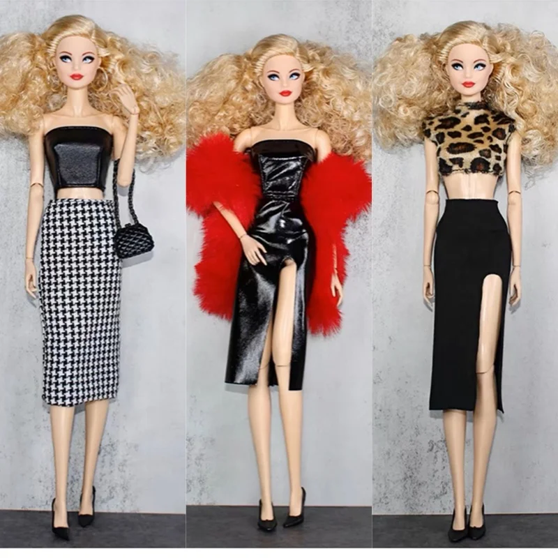 Фото Модный комплект одежды для куклы-супермоделей, 30 см, кукла BJD, элегантное платье, топ-бабочка, вечерние платья, 1/6, одежда для кукол, сделай сам, нарядные игрушки №2