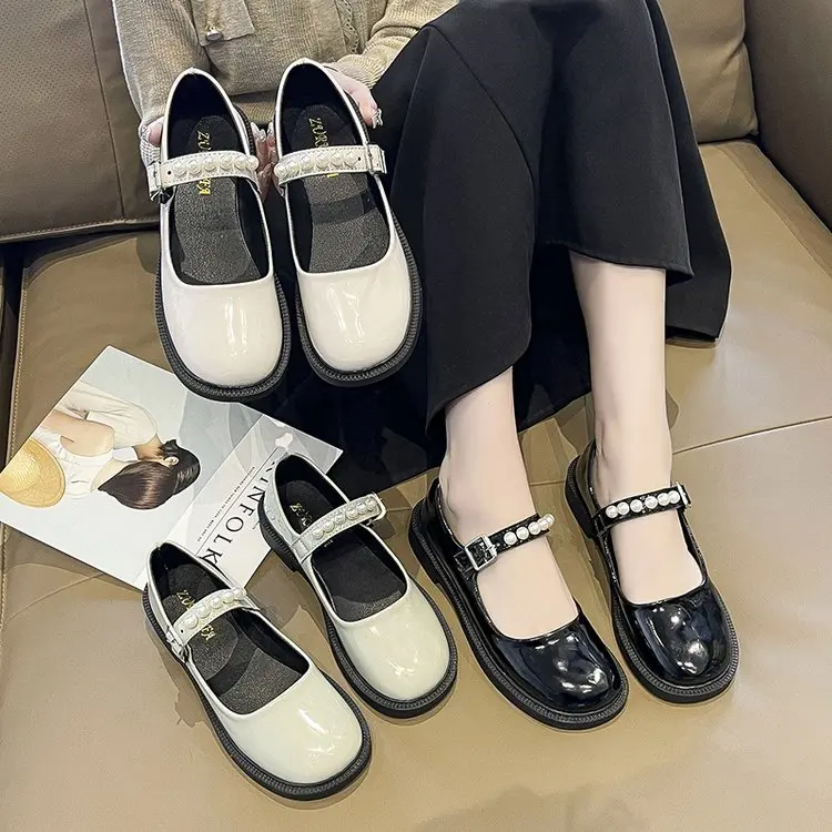 

Round Toe British Style Women Shoes Autumn All-Match Female Footwear Casual Sneaker Oxfords Modis Preppy Fall Retro New Dress Su