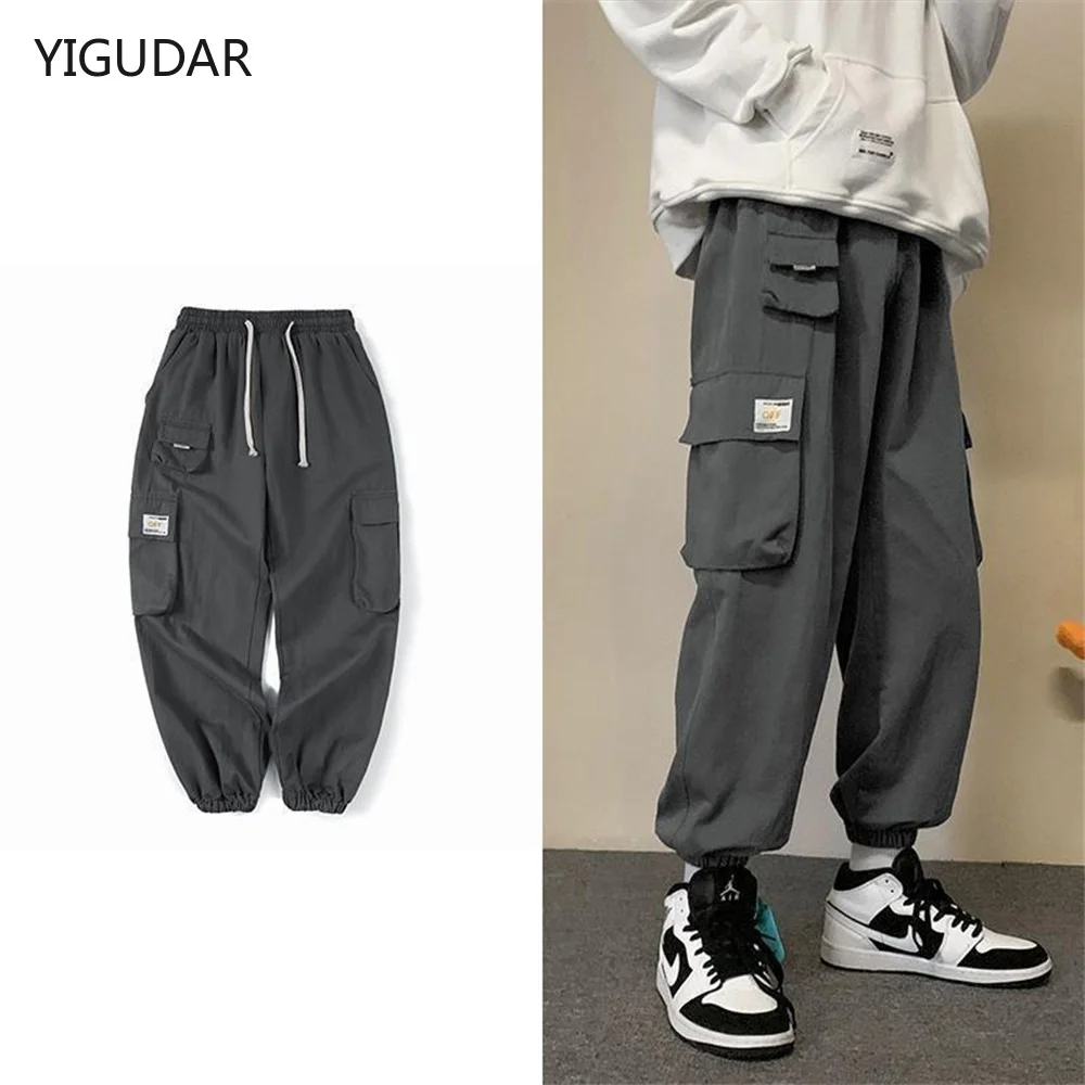 

Брюки-карго мужские с множеством карманов, повседневные Прямые брюки в стиле милитари, слаксы, уличная одежда, тактические штаны, весна-осень