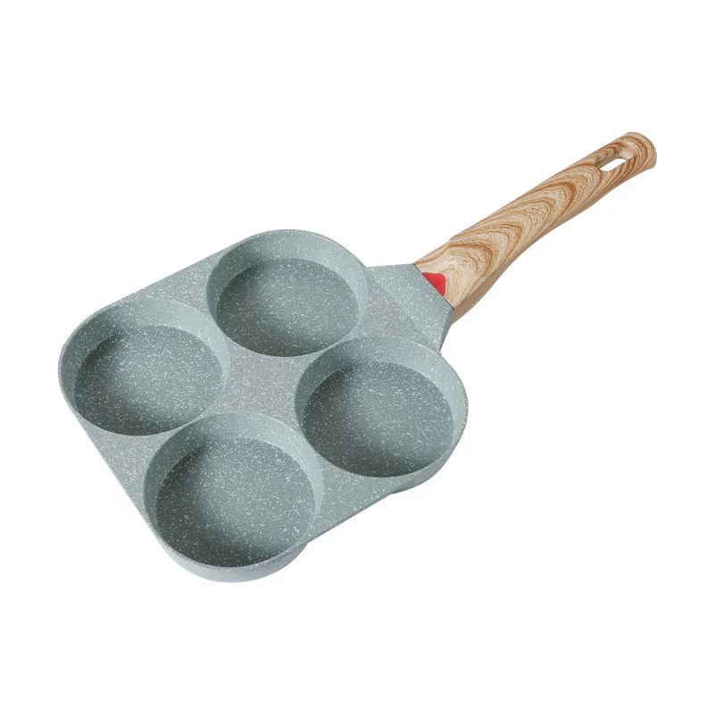 Сковорода для жарки яиц на 4 чашки с мягкой ручкой гладкая полезная здоровья